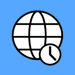 Simple default timezone icon