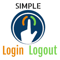 Simple Login Logout icon