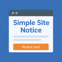Simple Site Notice – Top Bar & Bottom Bar icon
