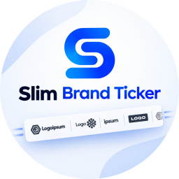 Slim Brand Ticker – Brand, Icon, Logo Slider icon