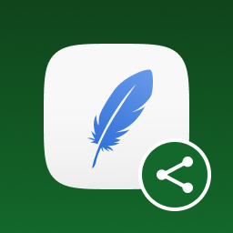 Social Media Feather | social media sharing icon