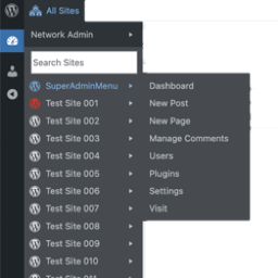 Super Admin All Sites Menu icon