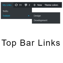 Top Bar Links, add custom links to the admin top bar icon