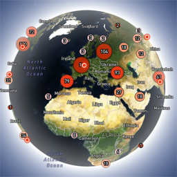 Globe Visitors Counter icon