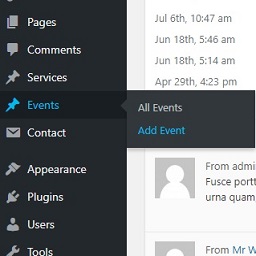 WDV – Add Services and Events icon
