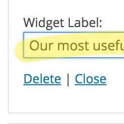 Widget Labels icon