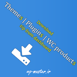 Download Theme | Plugin | WC products zip from dashboard icon