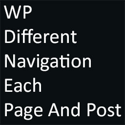WP Different Navigation on Each Page And Post icon