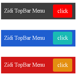 Zidi TopBar Menu icon
