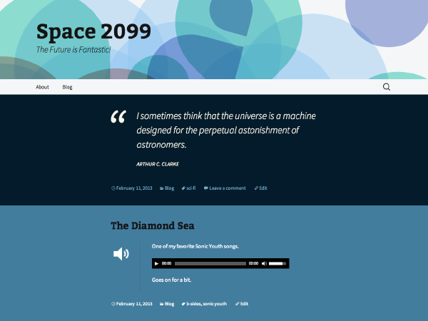 2013 Blue theme screenshot