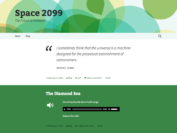 2013 Green Sequence theme screenshot