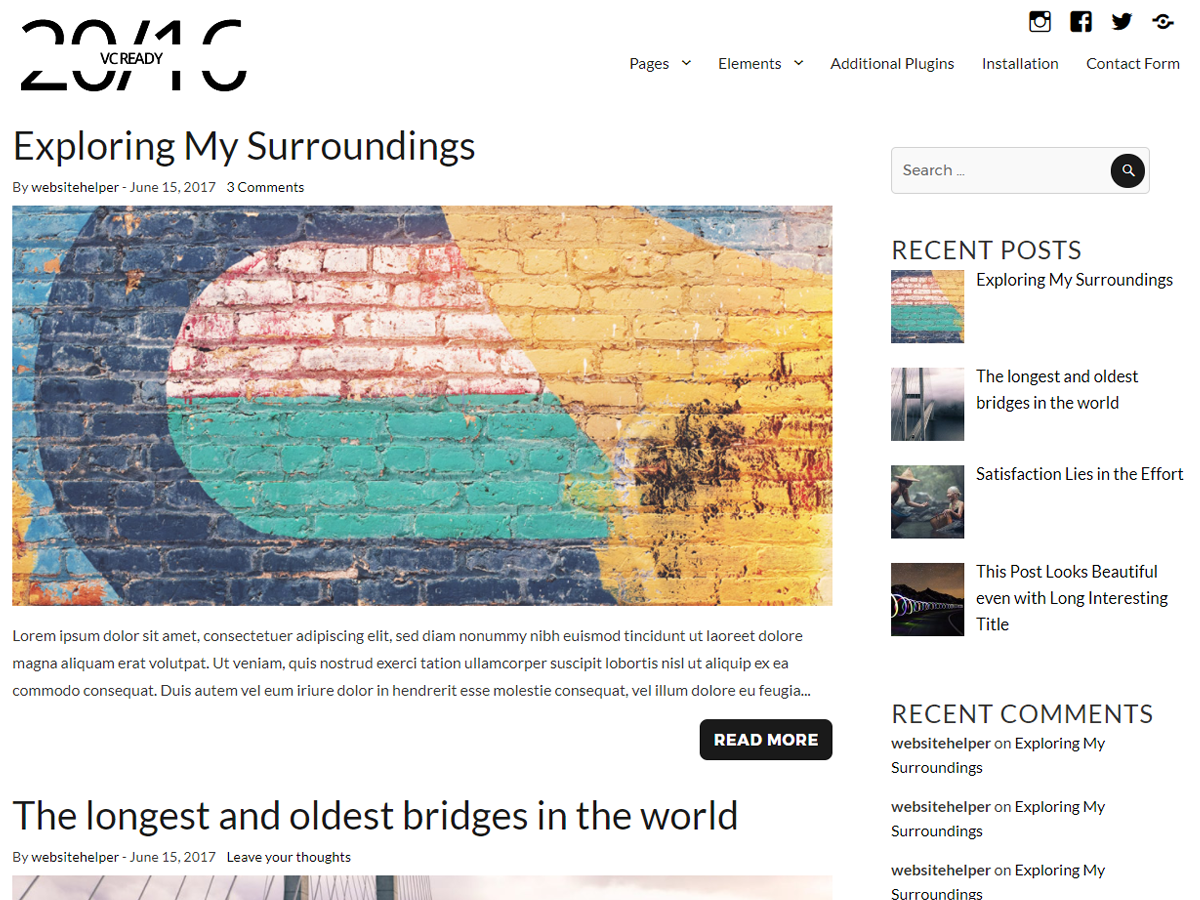 20/16 VCReady theme screenshot