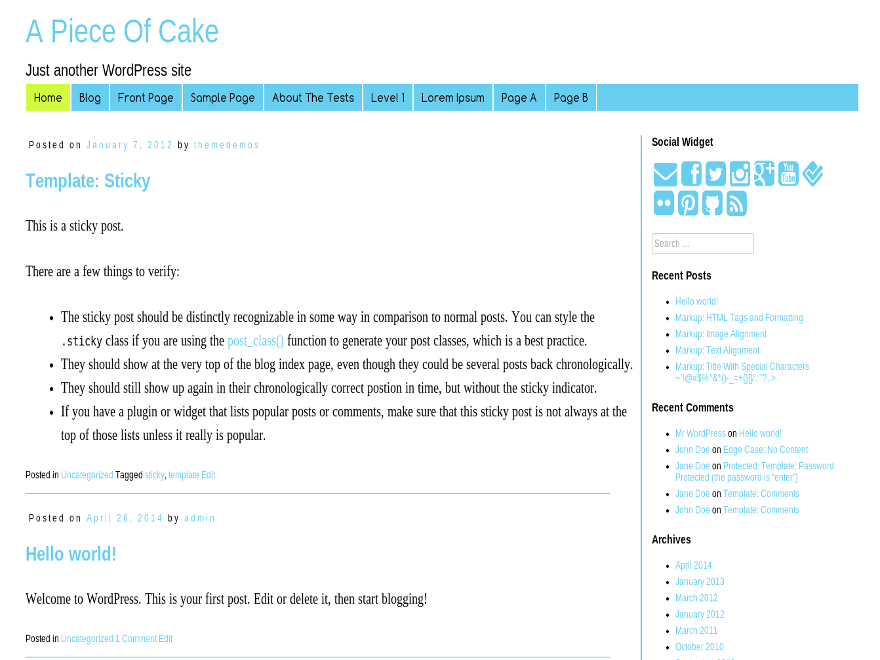 A Piece Of Cake theme screenshot