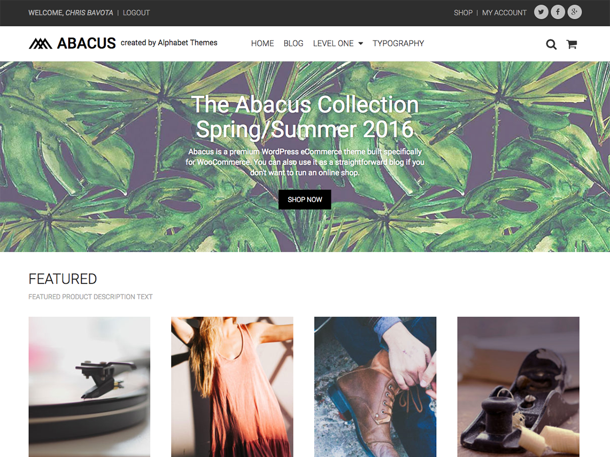 Abacus theme screenshot
