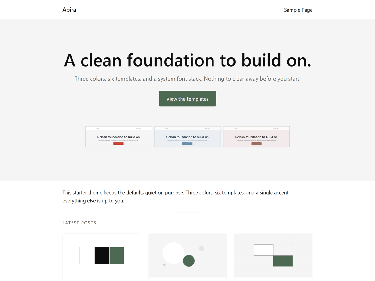 Abira theme screenshot