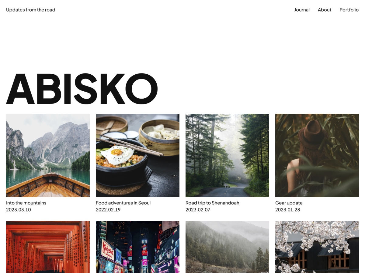 Abisko theme screenshot
