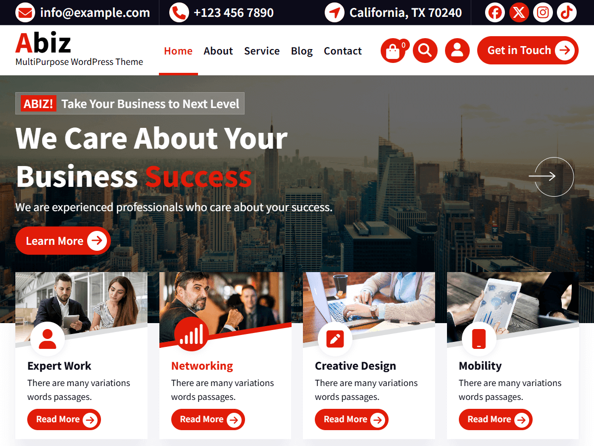 Abiz theme screenshot