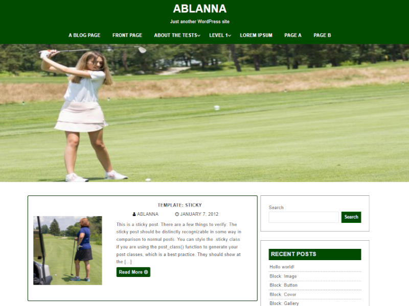 Ablanna theme screenshot