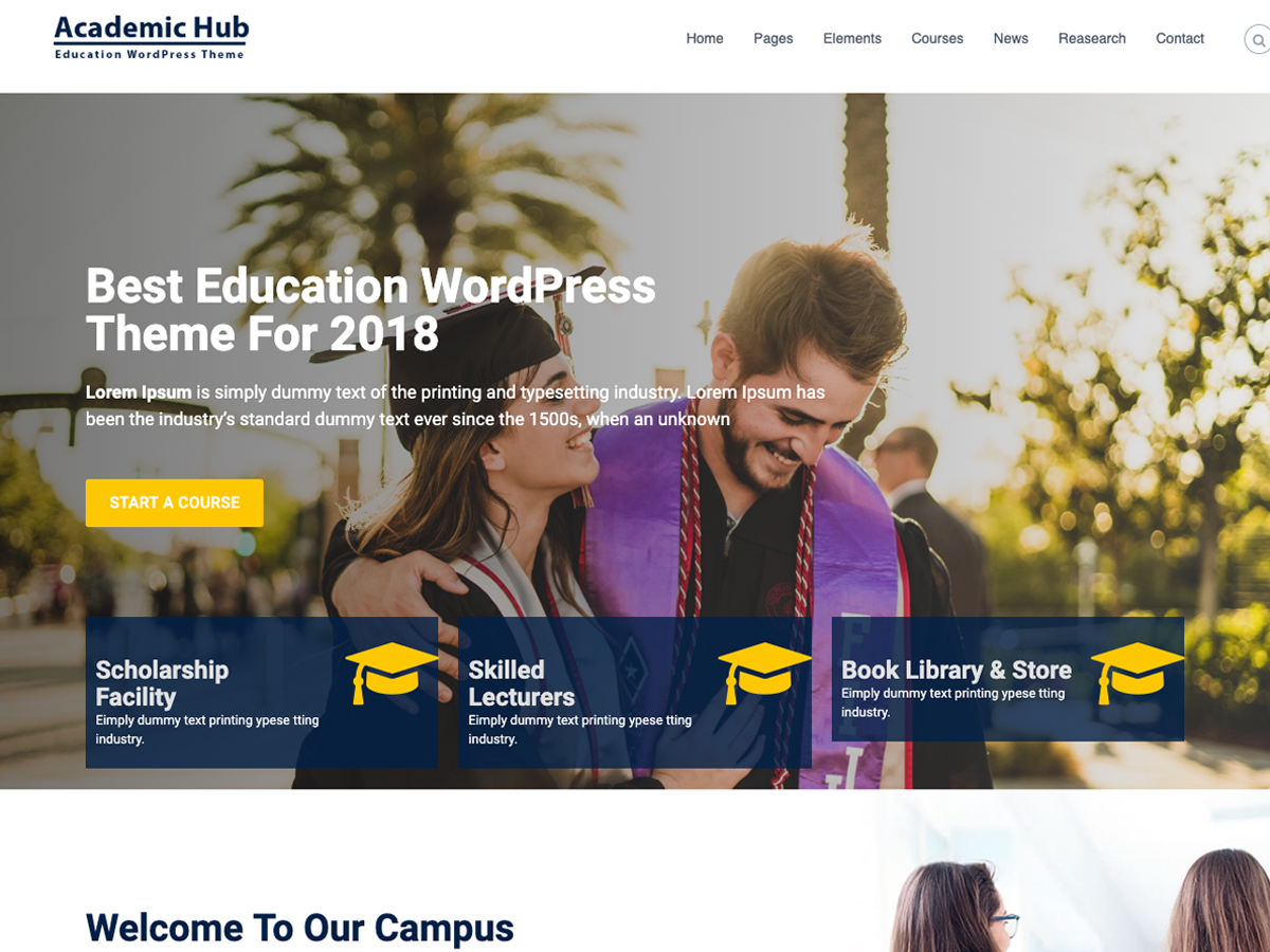 Academic Hub theme screenshot