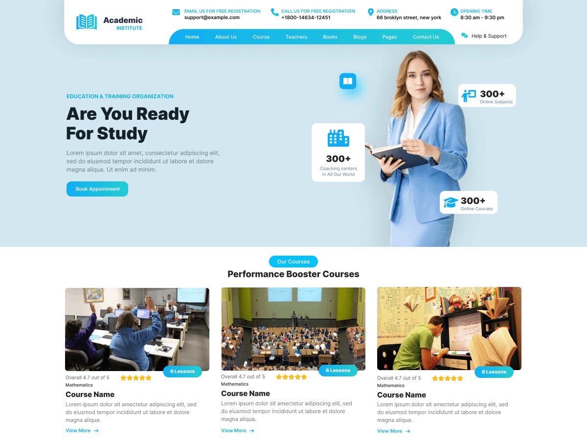 Academic Institute theme screenshot