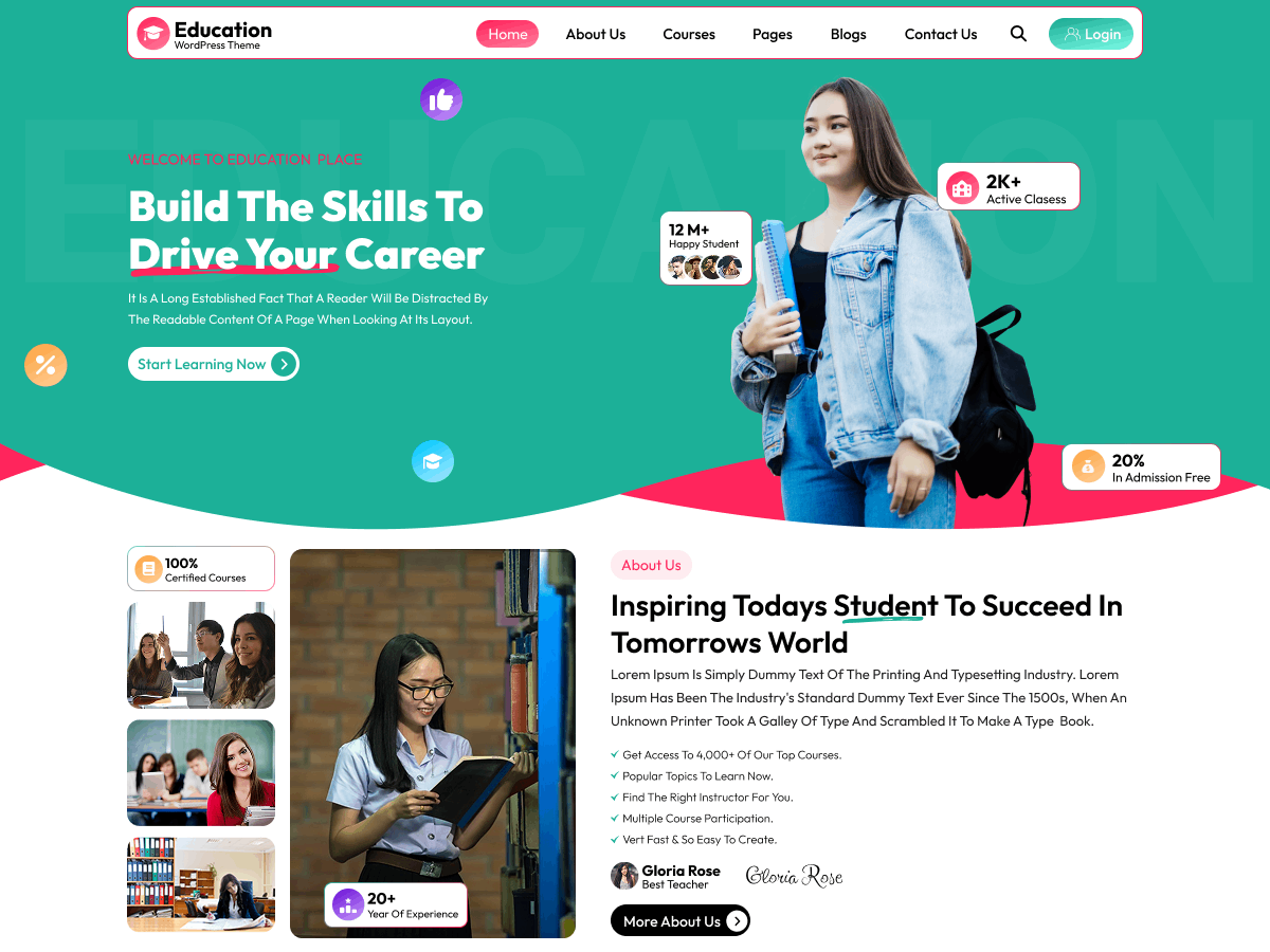 Academic Tutor theme screenshot