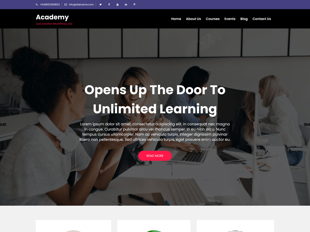 Academy Lite theme screenshot