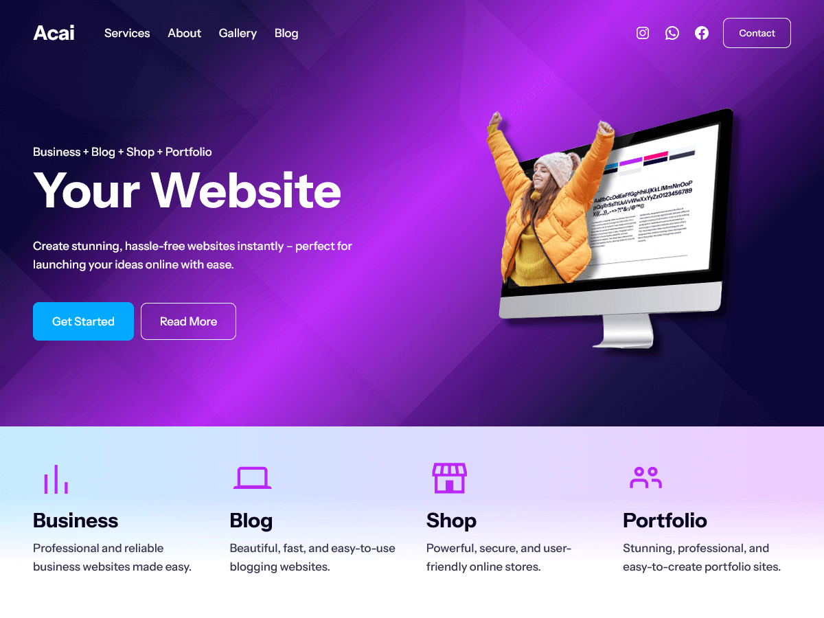 Acai theme screenshot
