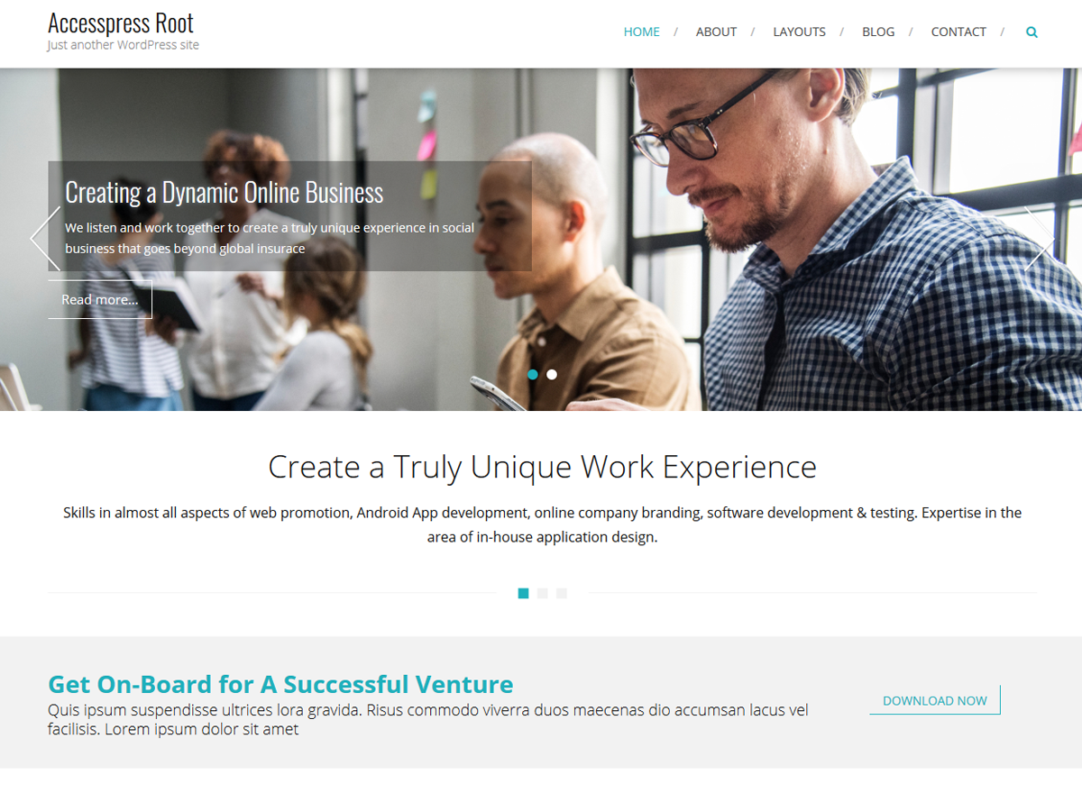 AccessPress Root theme screenshot