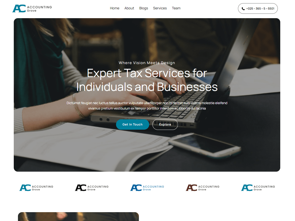 Accounting Grove theme screenshot