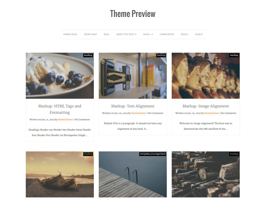 Actuate theme screenshot