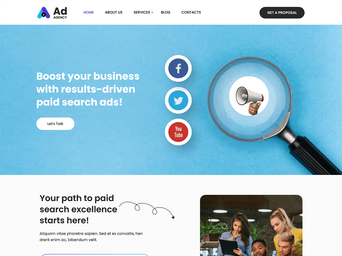 Ad Agency Lite theme screenshot