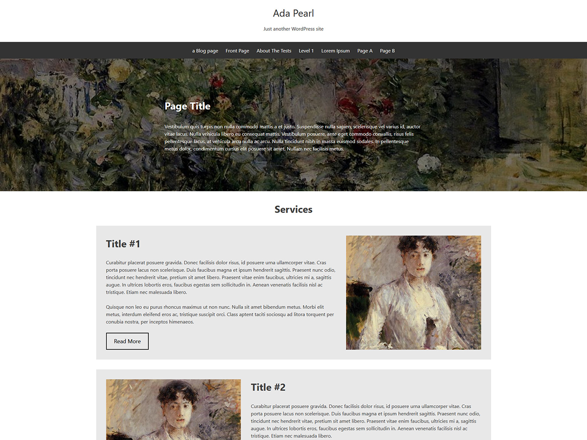 Ada Pearl theme screenshot