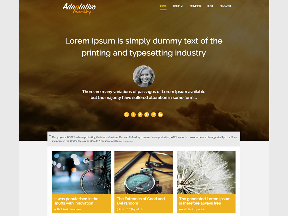 Adaptativo theme screenshot