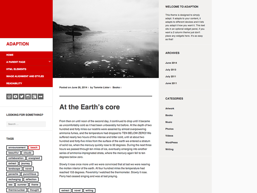 Adaption theme screenshot