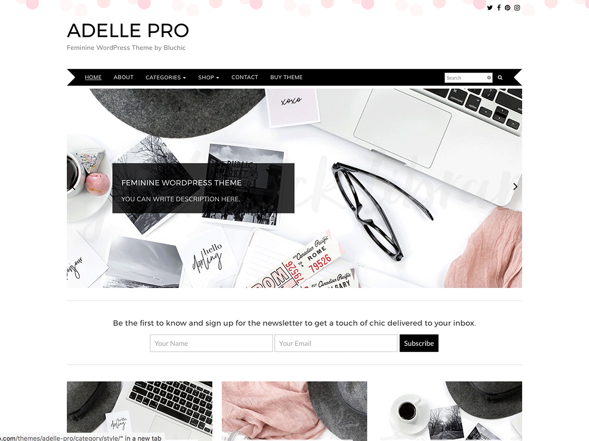 Adelle theme screenshot