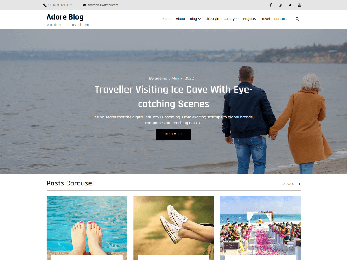 Adore Blog theme screenshot