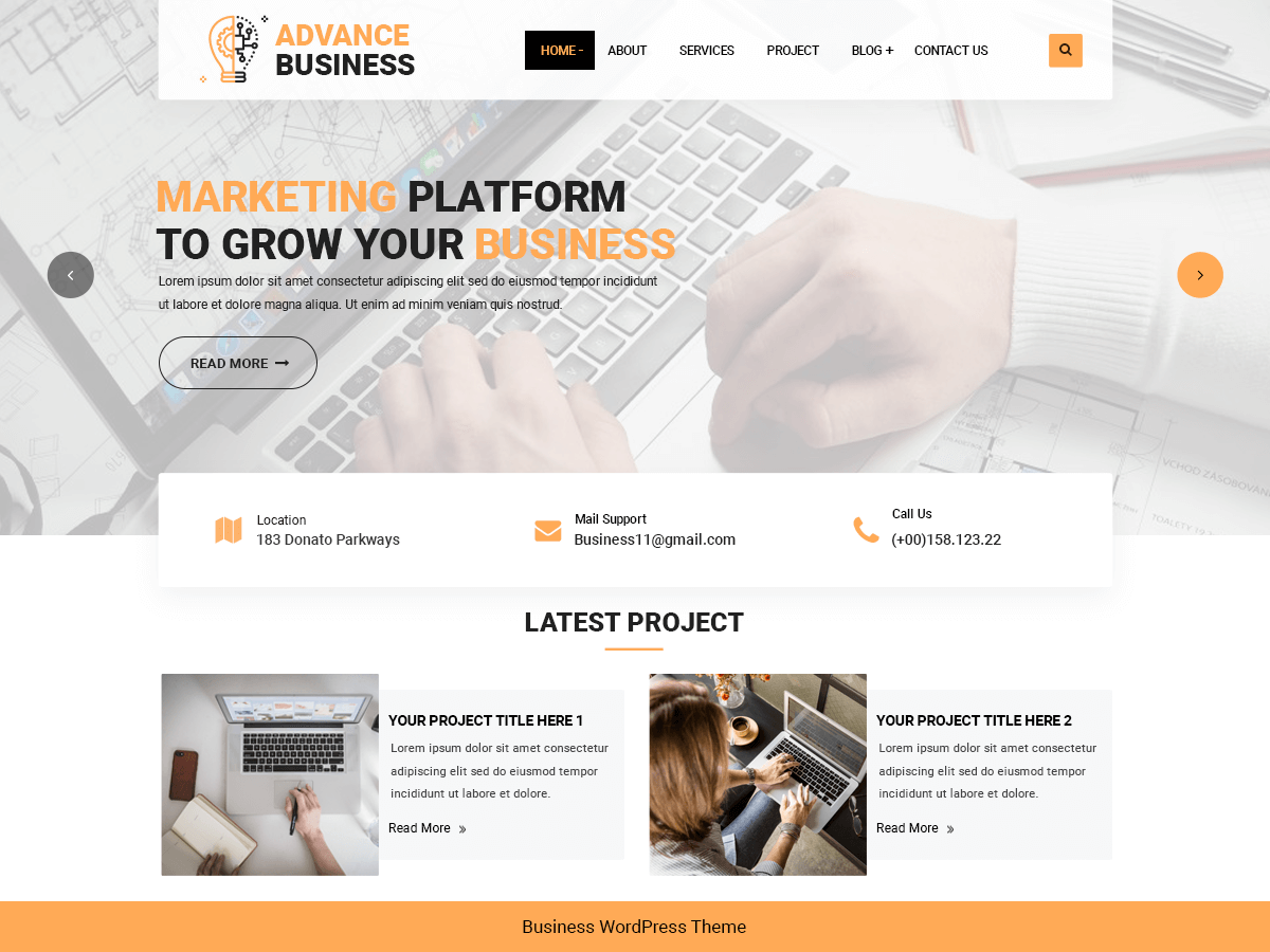Advance Business theme screenshot