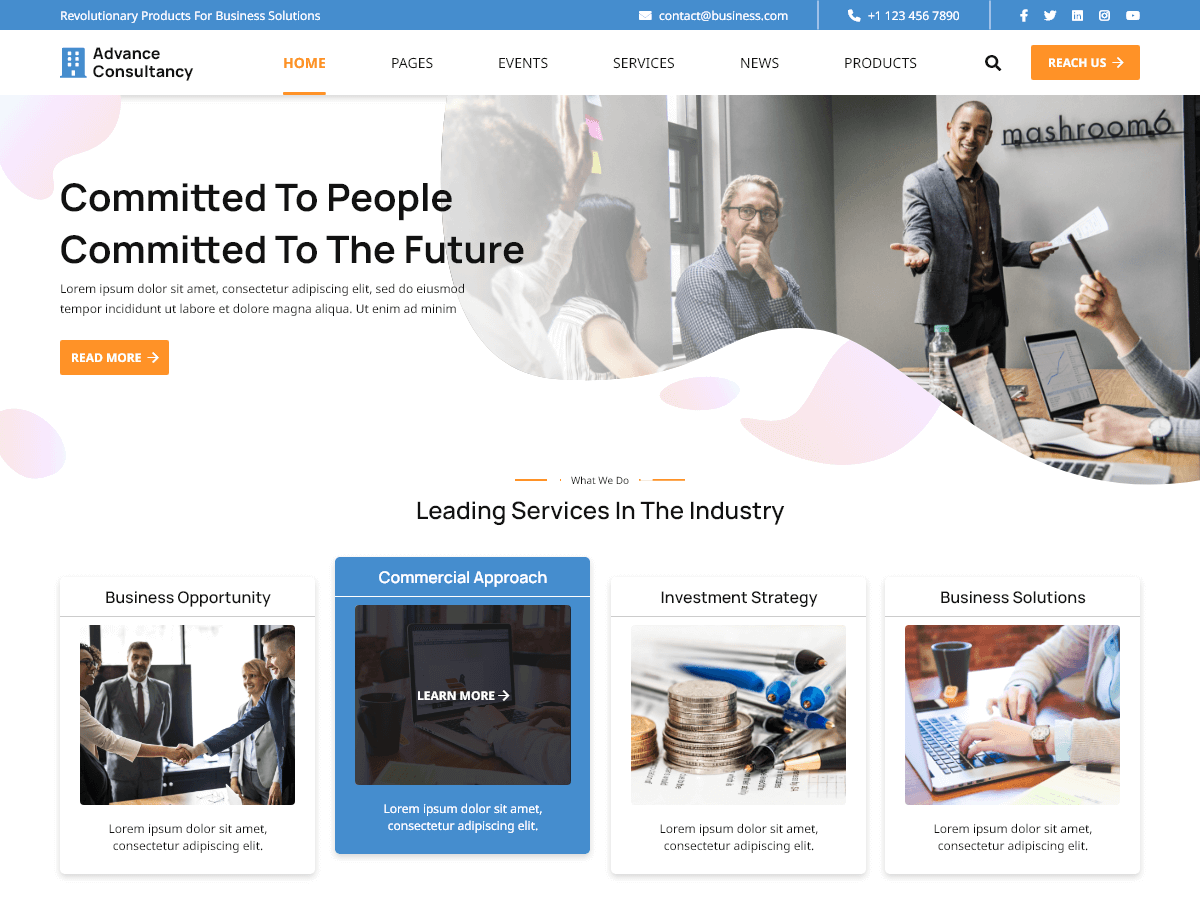 Advance Consultancy theme screenshot
