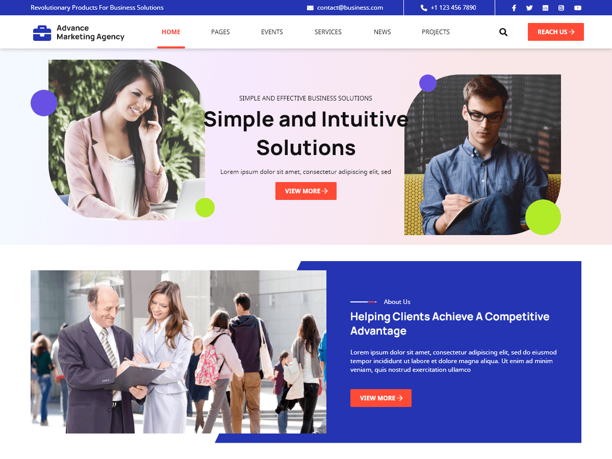 Advance Marketing Agency theme screenshot