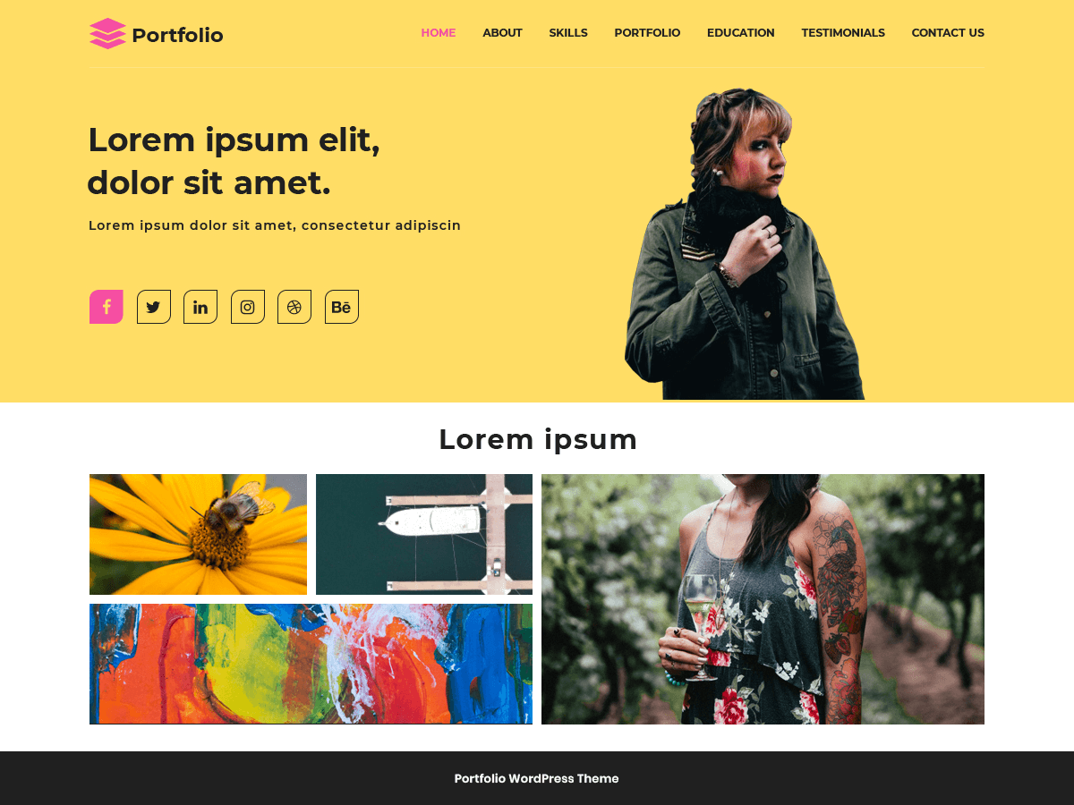 Advance Portfolio theme screenshot
