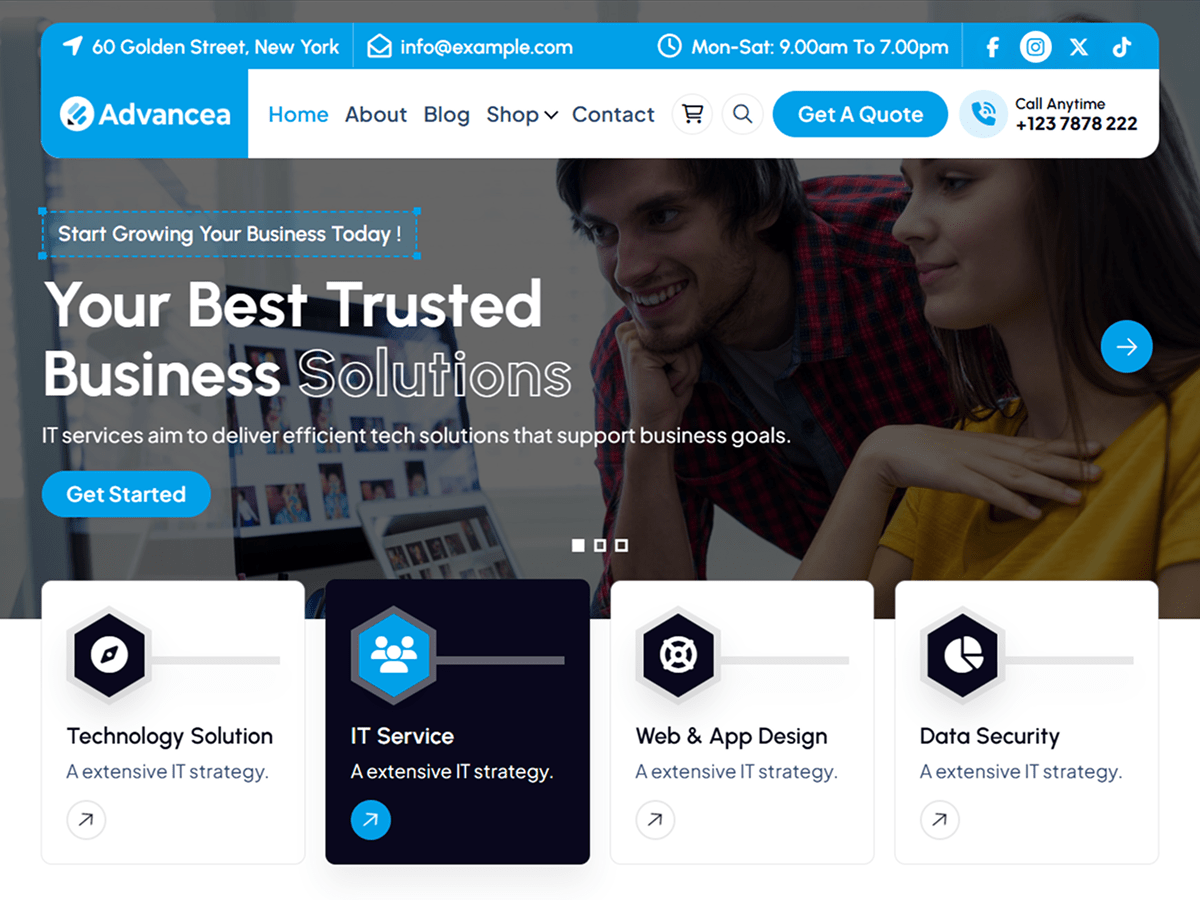 Advancea theme screenshot