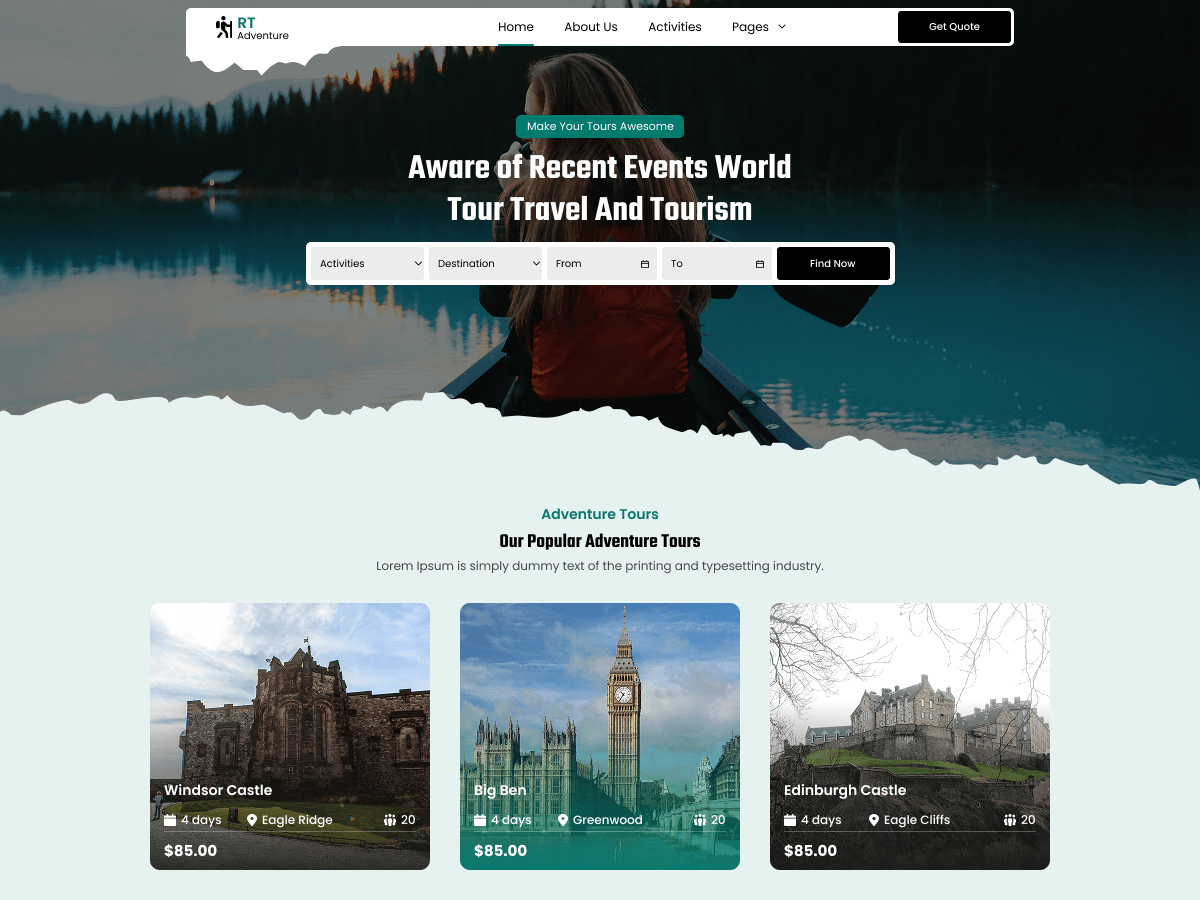 Adventure Block theme screenshot