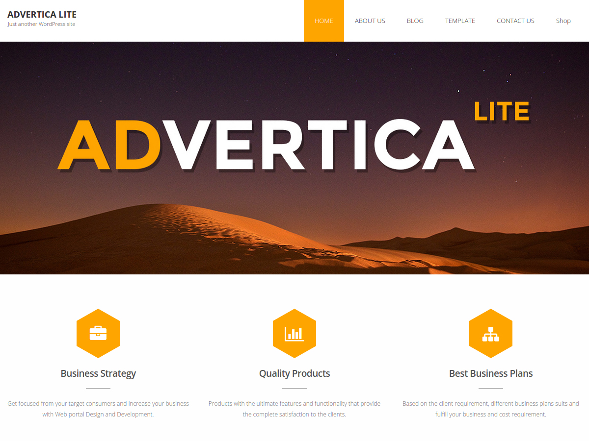 Advertica Lite theme screenshot