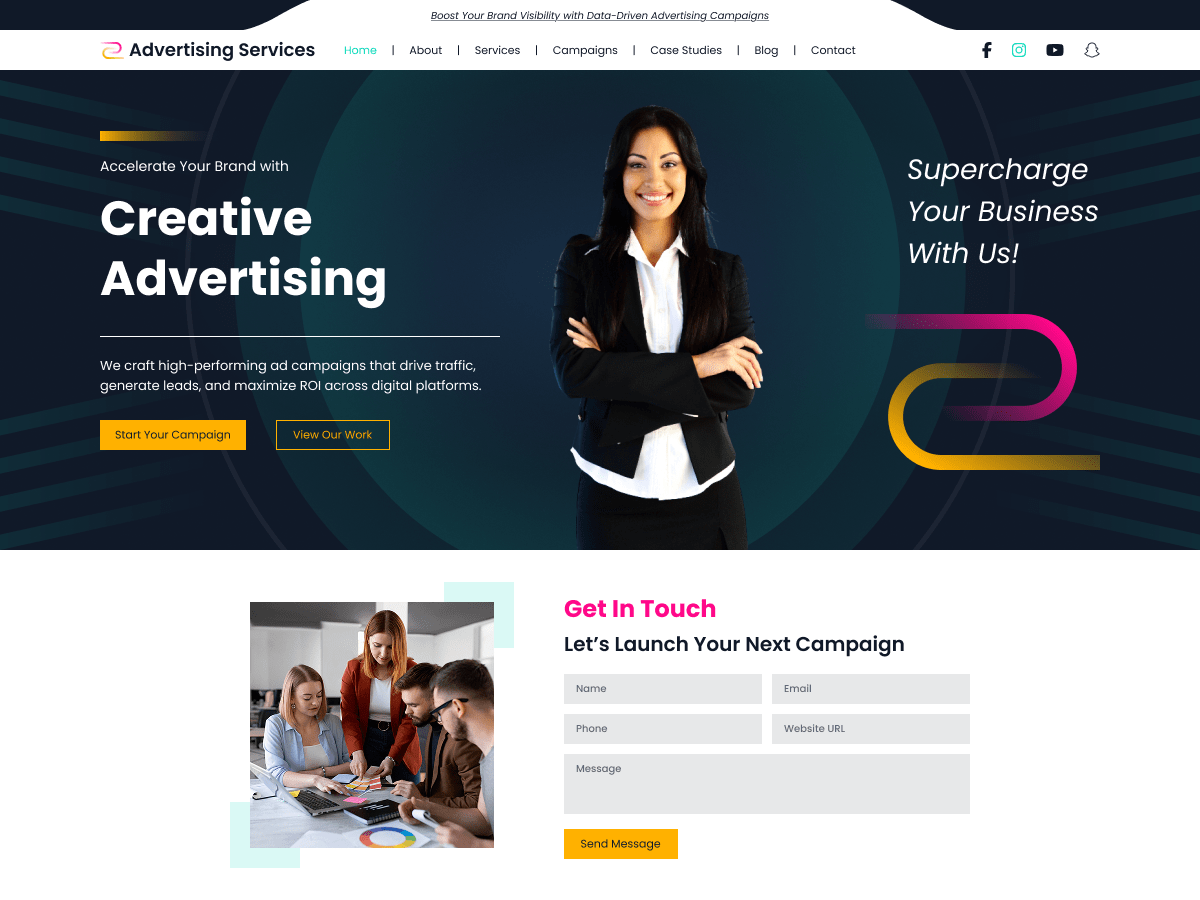 Advertising Services theme screenshot