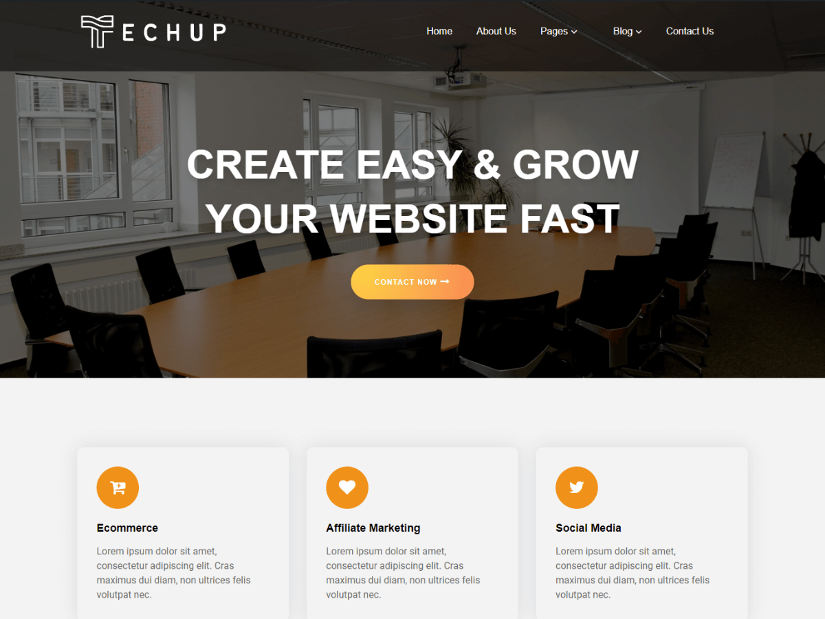 Advertising Techup theme screenshot