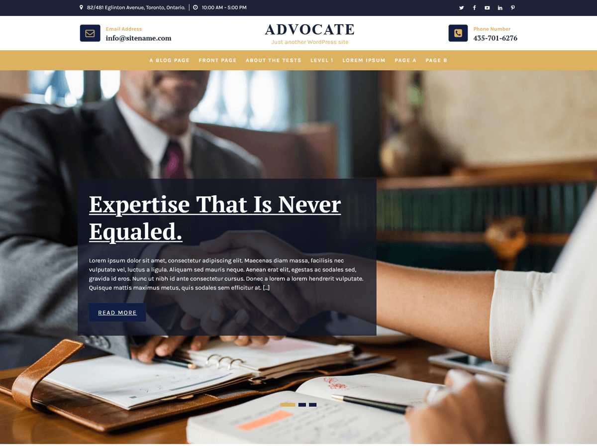 Advocate Lite theme screenshot