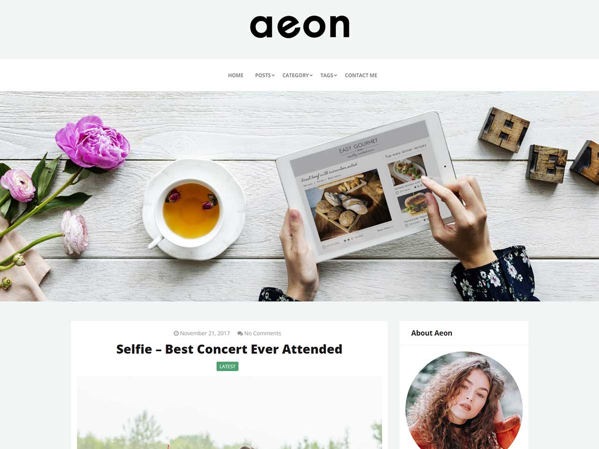 AeonBlog theme screenshot