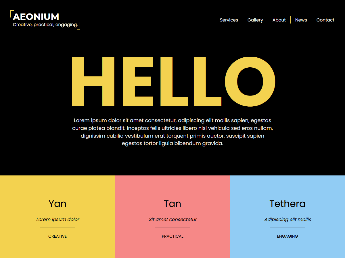 Aeonium theme screenshot