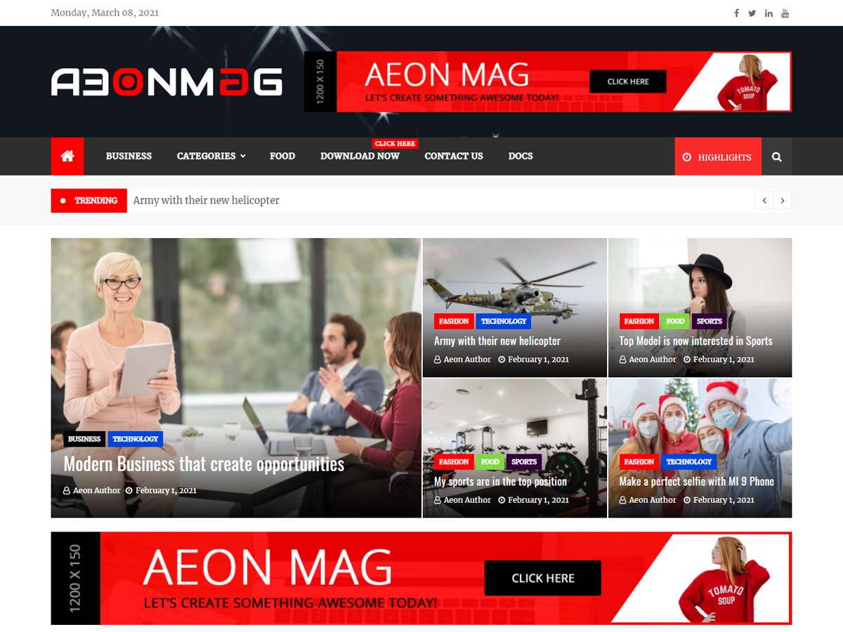 AeonMag theme screenshot