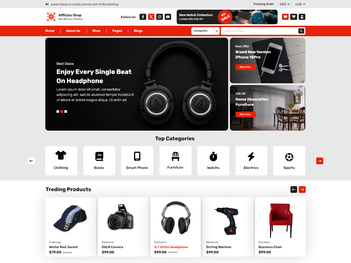 Affiliate Store theme screenshot